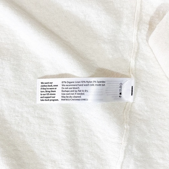 Eileen Fisher Organic Linen Crepe Stretch Boxy 3/4 Sleeve Short Cardigan -XL - Picture 6 of 9